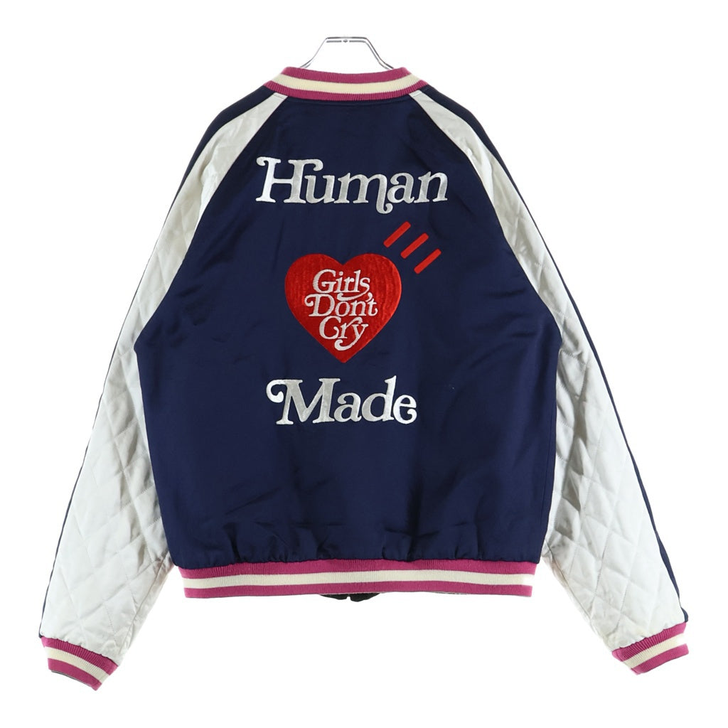 HUMAN MADE(ヒューマンメイド) 22SS ×Verdy VICK YOKOSUKA JACKET ロゴ刺繍 リバーシブル スカジャン ネイビー