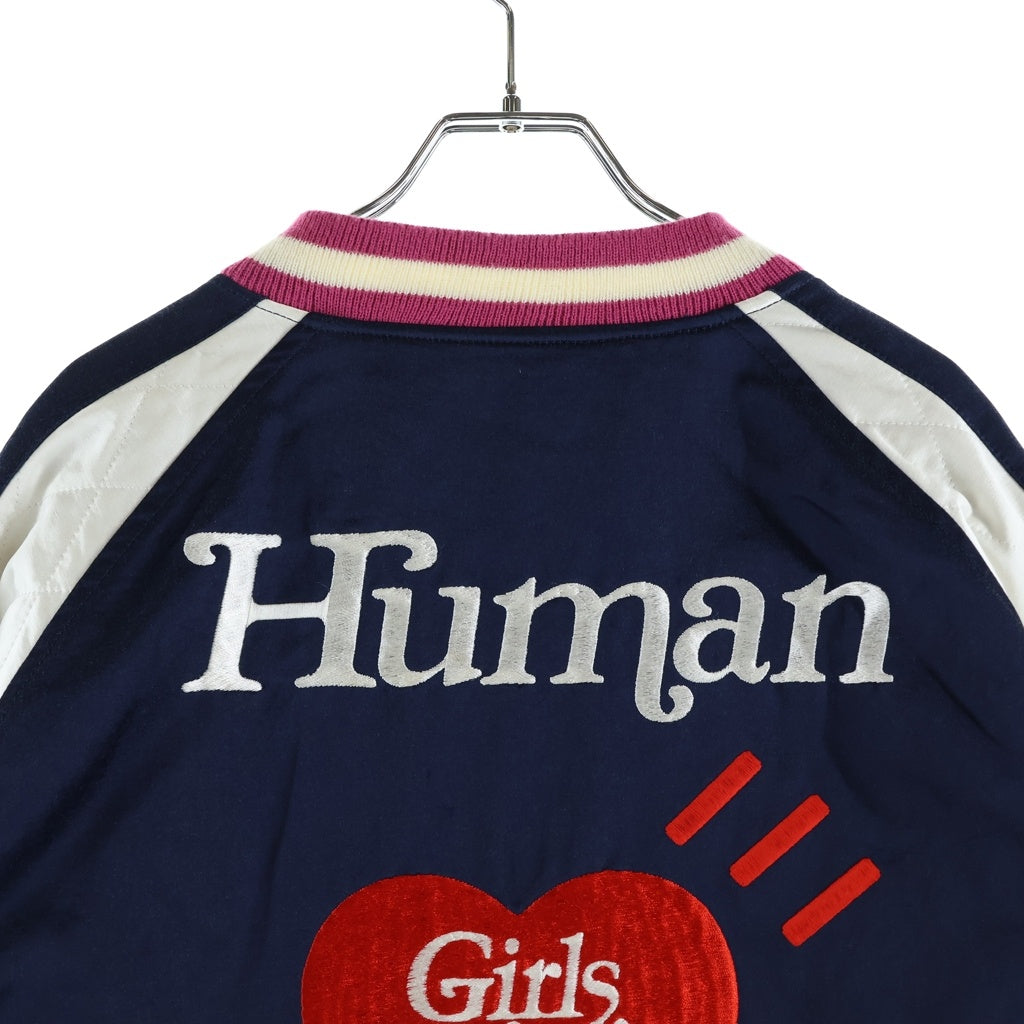 HUMAN MADE(ヒューマンメイド) 22SS ×Verdy VICK YOKOSUKA JACKET ロゴ刺繍 リバーシブル スカジャン ネイビー