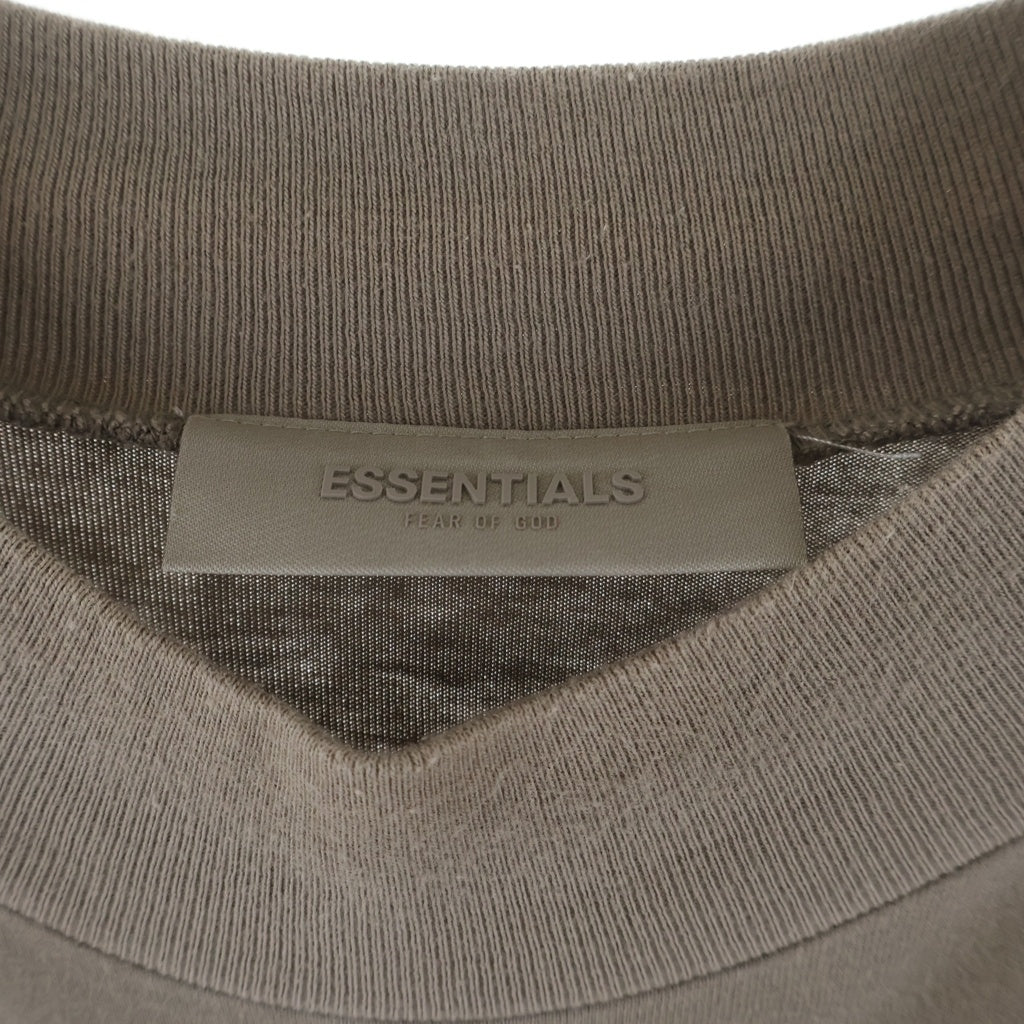 FEAR OF GOD ESSENTIALS(フィアオブゴッド エッセンシャルズ) L/S T-SHIRT フェルトロゴ 長袖Tシャツ ロンT ベージュ