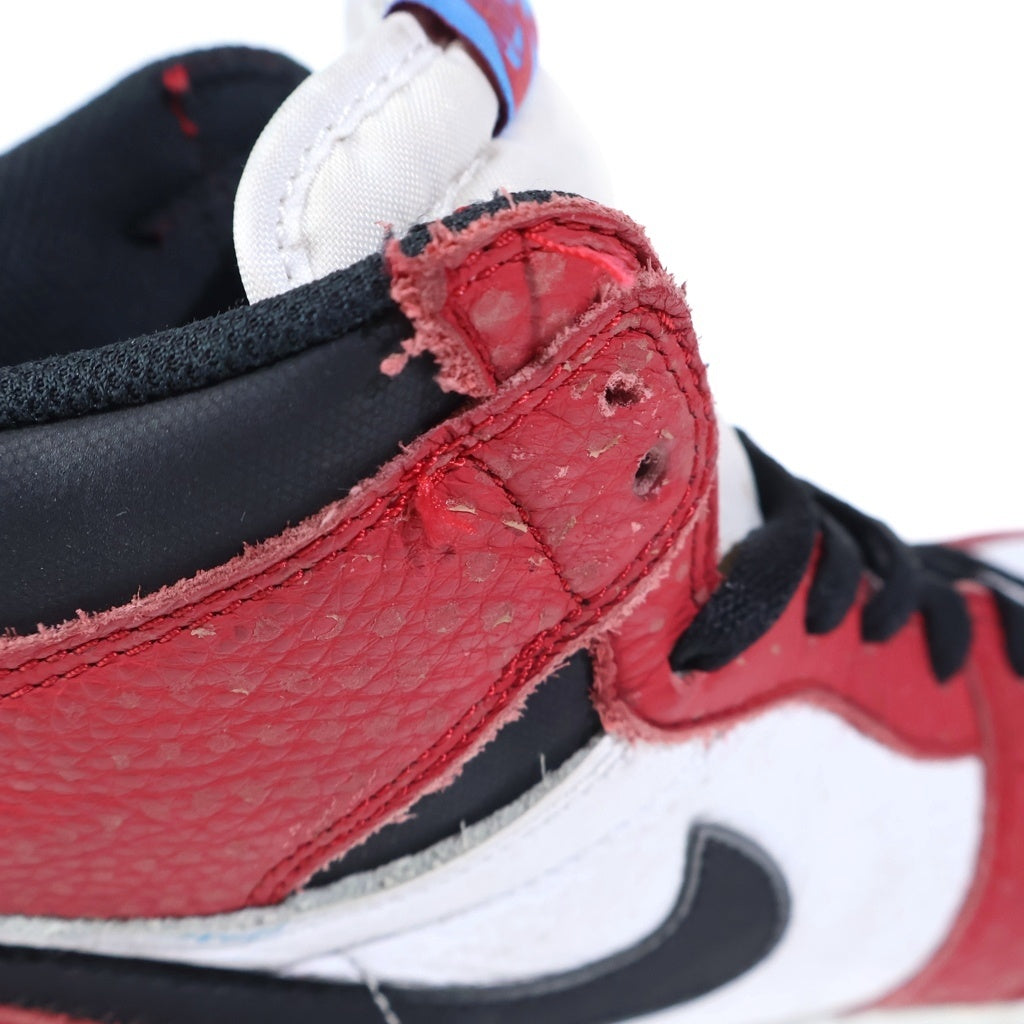 NIKE(ナイキ) AIR JORDAN 1 RETRO HIGH ORIGIN STORY 555088-602 エアジョーダン 1 レトロ オリジナル ストーリー ハイカットスニーカー レッド/ホワイト US9.5/27.5cm