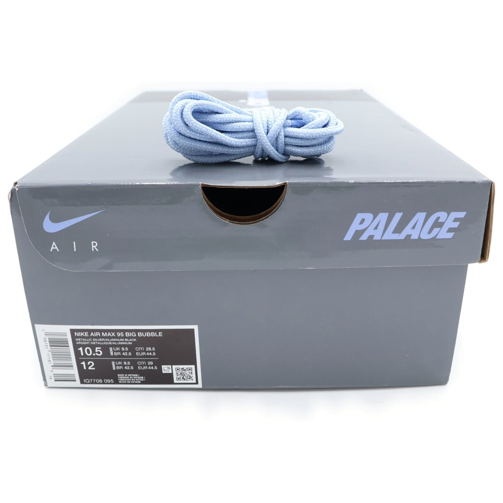 NIKE(ナイキ) × PALACE SKATEBOARDS AIR MAX 95 BIG BUBBLE IQ7708-095 ×パレス エアマックス95 ビッグバブル ローカットスニーカー シルバー US10.5/28.5cm