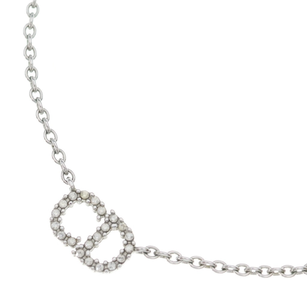 DIOR(ディオール) Clair D Lune クレール ディー リュヌ ラインストーン装飾 ネックレス シルバー レディース