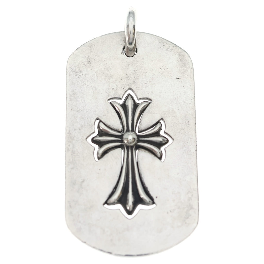CHROME HEARTS(クロムハーツ) D TAG LRG TNY CRS カットアウトタイニークロス ラージドッグタグ ペンダントトップ シルバー