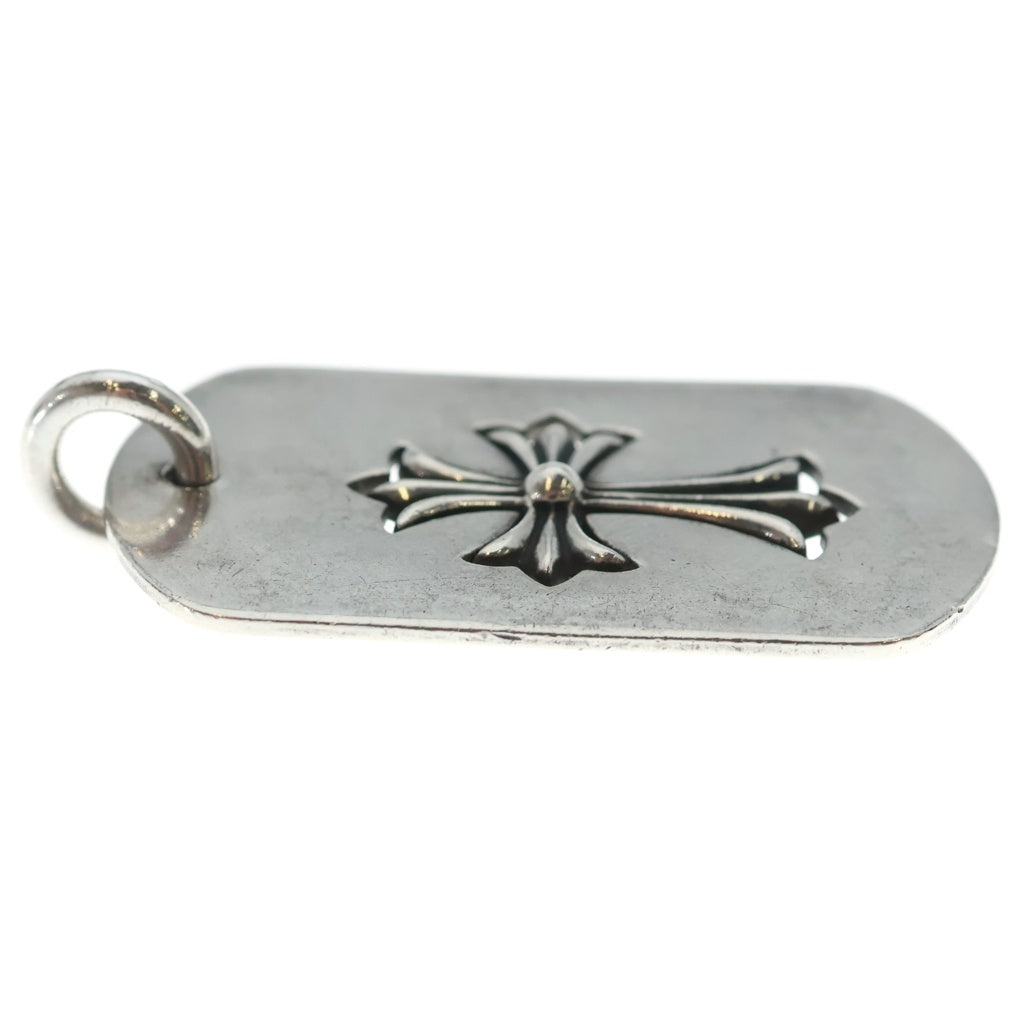 CHROME HEARTS(クロムハーツ) D TAG LRG TNY CRS カットアウトタイニークロス ラージドッグタグ ペンダントトップ シルバー