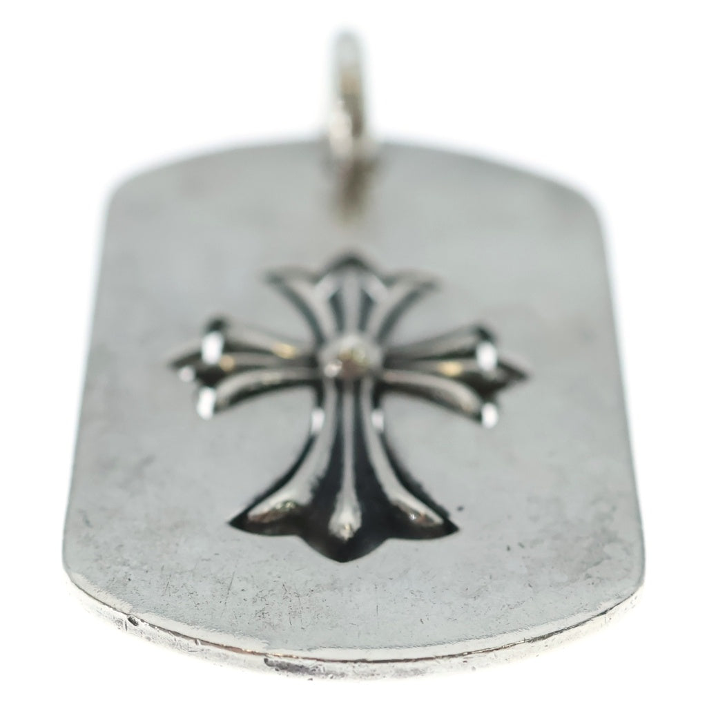 CHROME HEARTS(クロムハーツ) D TAG LRG TNY CRS カットアウトタイニークロス ラージドッグタグ ペンダントトップ シルバー