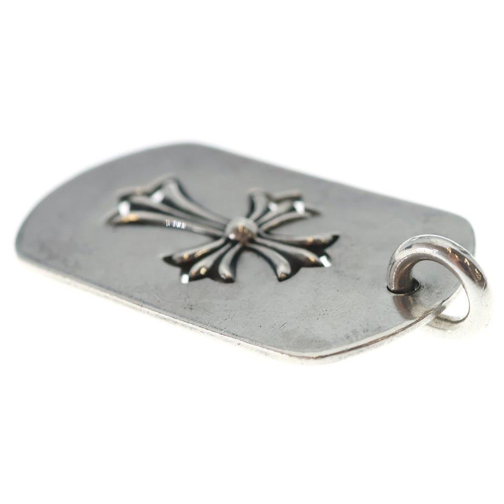 CHROME HEARTS(クロムハーツ) D TAG LRG TNY CRS カットアウトタイニークロス ラージドッグタグ ペンダントトップ シルバー
