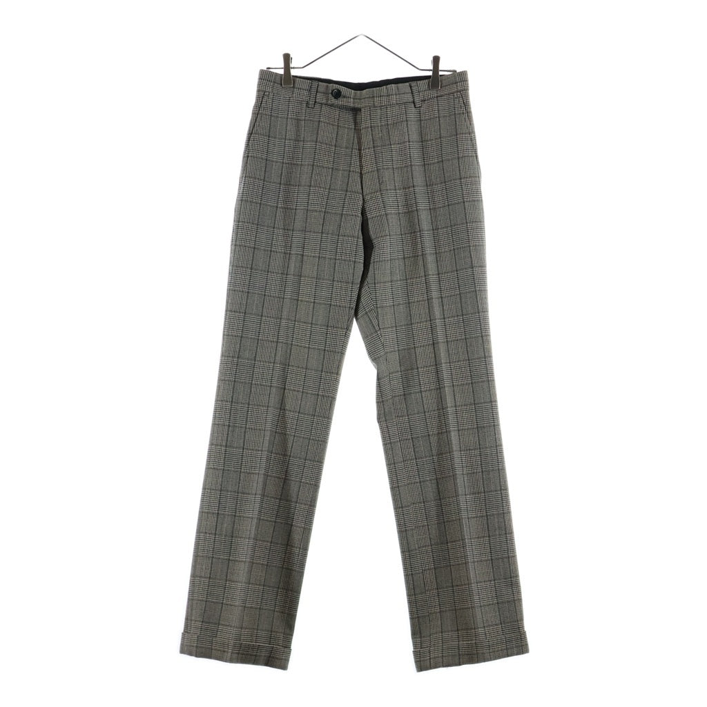 DRIES VAN NOTEN(ドリスヴァンノッテン) Wool Check Pants ウールチェックパンツ グレー