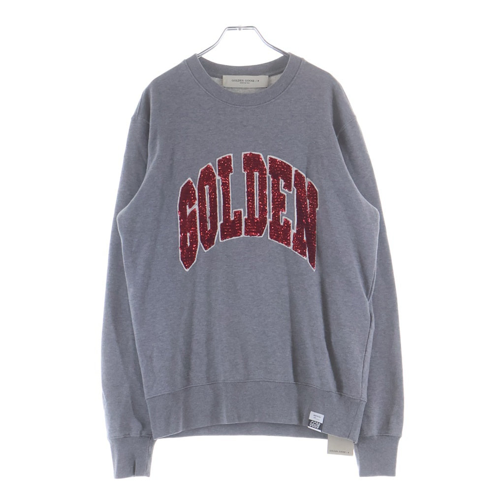 GOLDEN GOOSE DELUXE BRAND(ゴールデングースデラックスブランド) Sweatshirt スパンコール装飾 クルーネックスウェットトレーナー グレー GMP00791