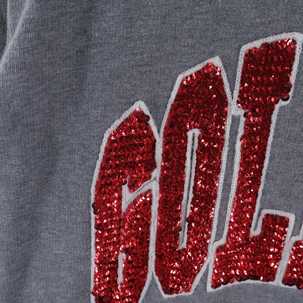 GOLDEN GOOSE DELUXE BRAND(ゴールデングースデラックスブランド) Sweatshirt スパンコール装飾 クルーネックスウェットトレーナー グレー GMP00791