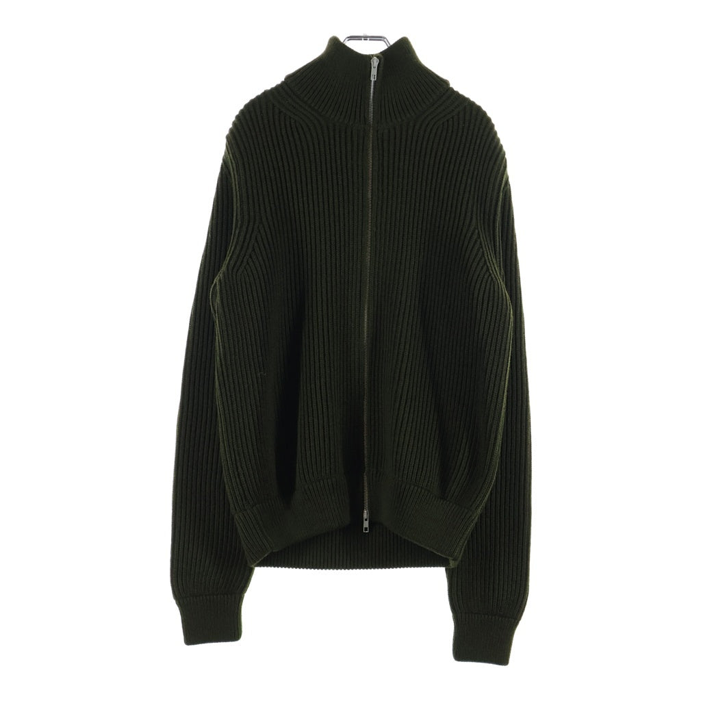 Maison Margiela(メゾンマルジェラ) 17AW Drivers Knit ドライバーズニット ジップアップウールニットセーター カーキ S50GP0087 S16019