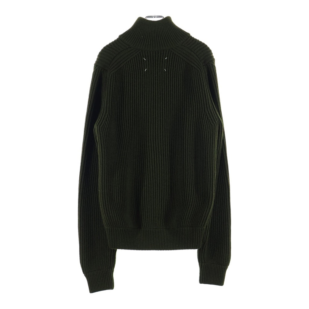 Maison Margiela(メゾンマルジェラ) 17AW Drivers Knit ドライバーズニット ジップアップウールニットセーター カーキ S50GP0087 S16019