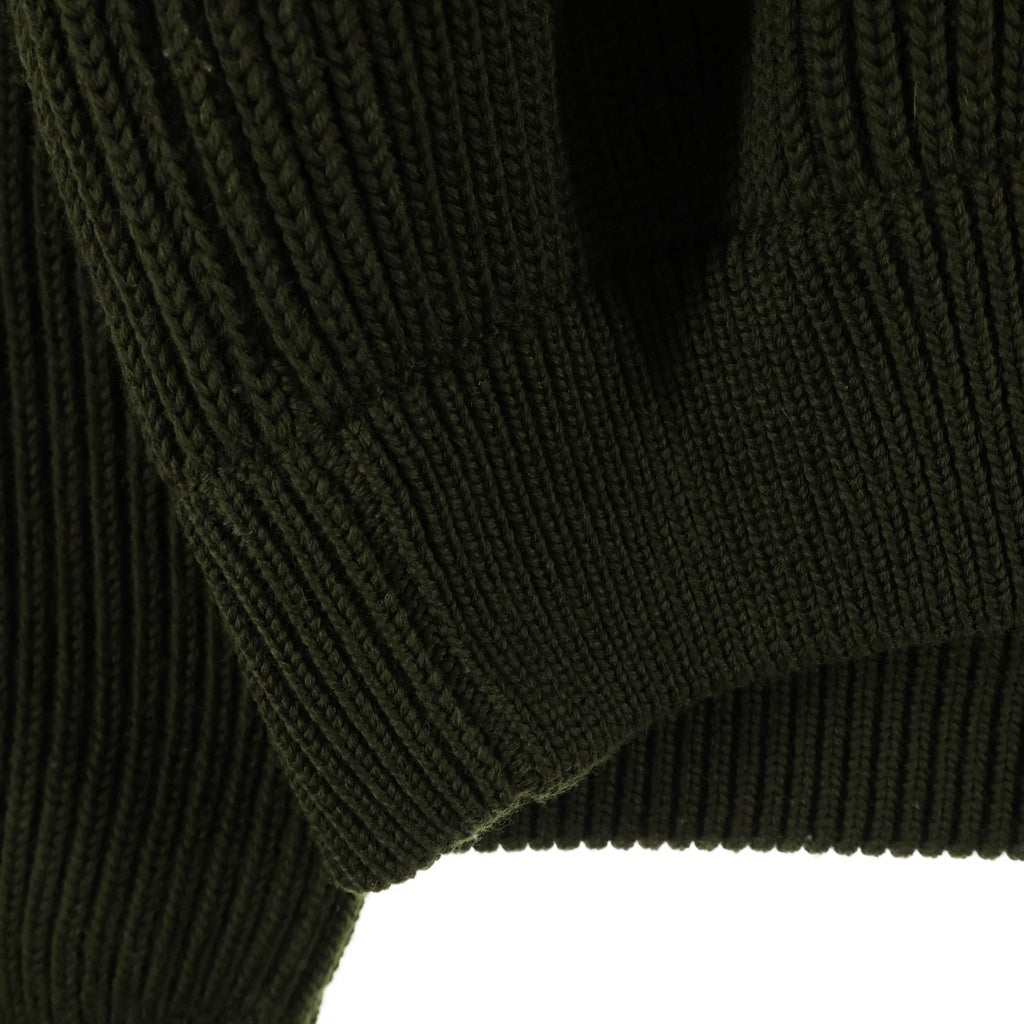 Maison Margiela(メゾンマルジェラ) 17AW Drivers Knit ドライバーズニット ジップアップウールニットセーター カーキ S50GP0087 S16019