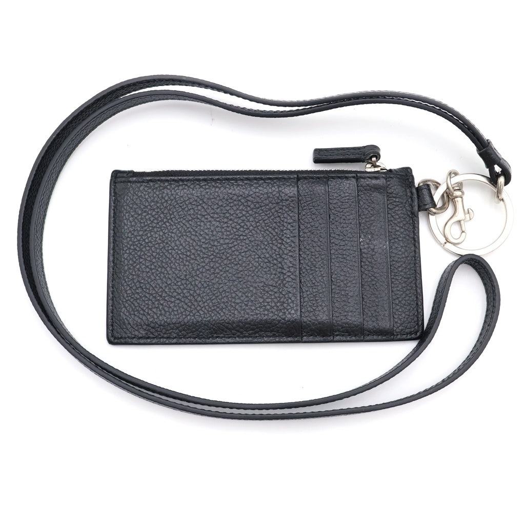 BALENCIAGA(バレンシアガ) Card Case キーリング付き レザーカードケース ブラック 594548