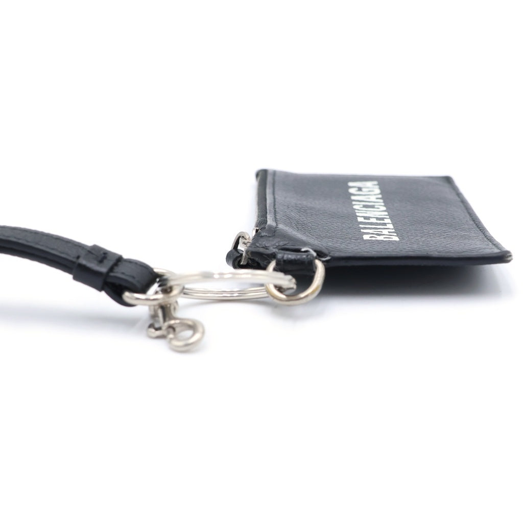 BALENCIAGA(バレンシアガ) Card Case キーリング付き レザーカードケース ブラック 594548