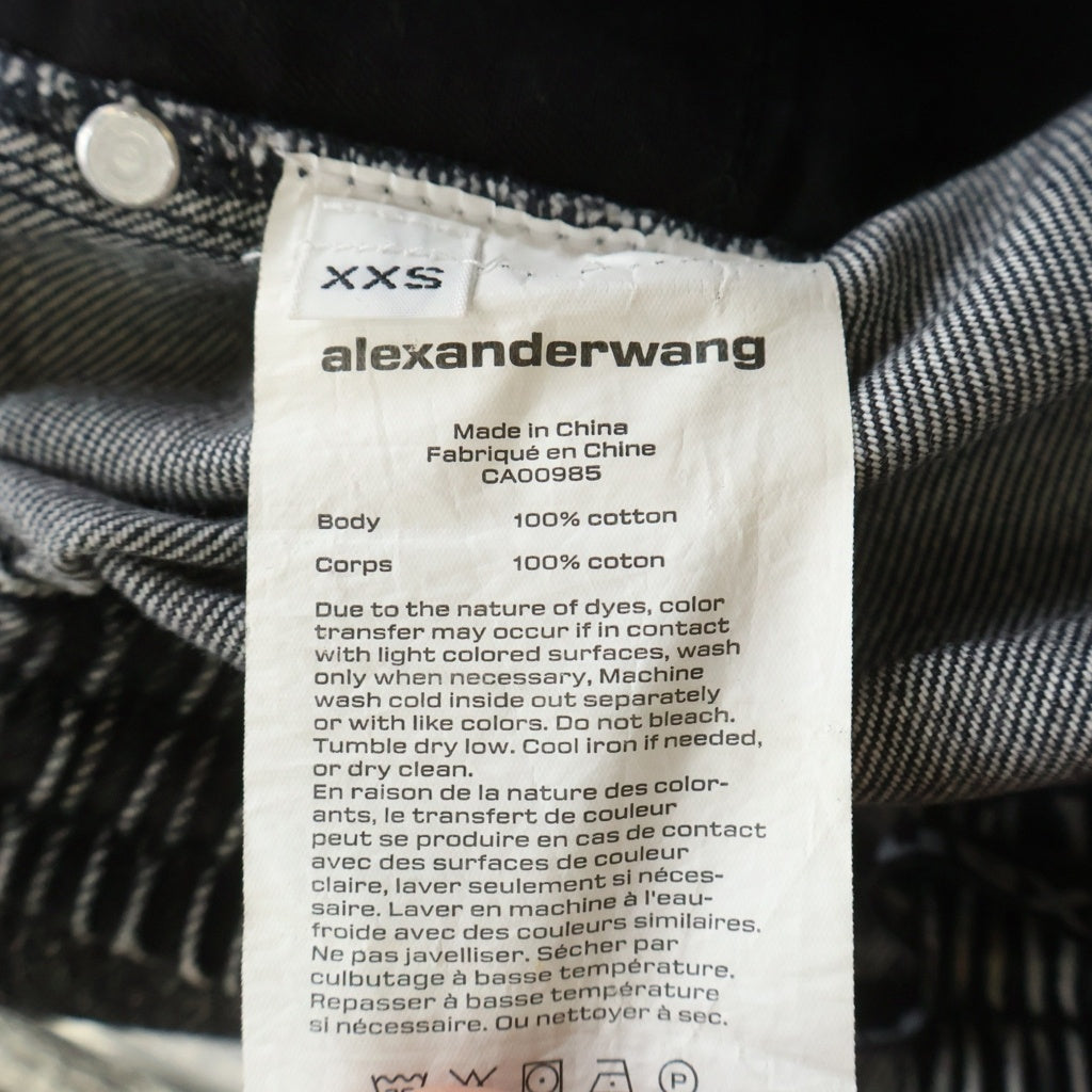 ALEXANDER WANG(アレキサンダーワン) Jogger Pants サイドロゴ デニムジョガーパンツ グレー