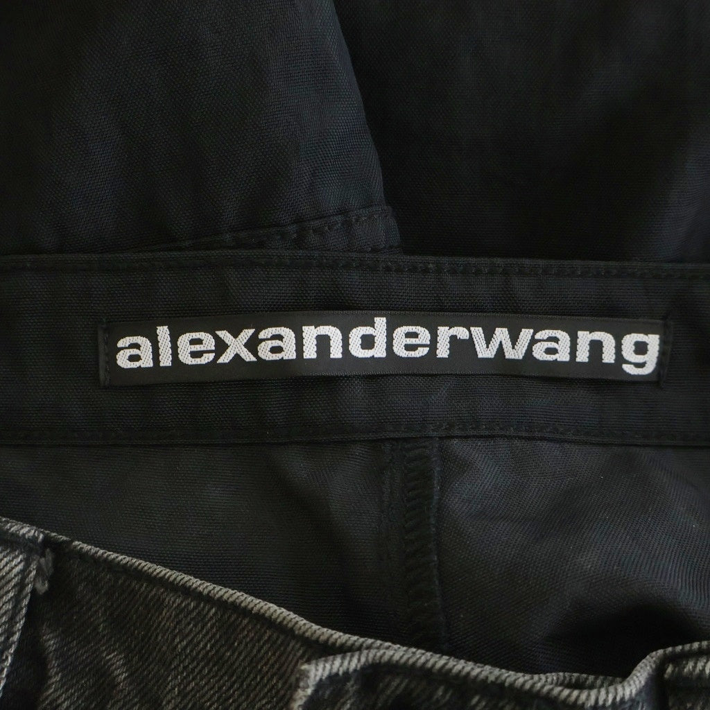 ALEXANDER WANG(アレキサンダーワン) Denim Nylon Pants ナイロン切替 デニムパンツ グレー