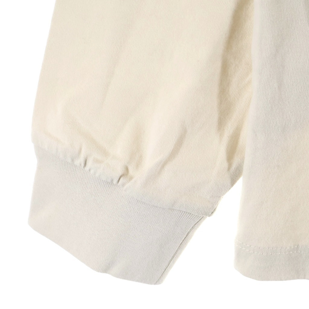 FEAR OF GOD ESSENTIALS(フィアオブゴッド エッセンシャルズ) L/S T-SHIRT フロントラバーロゴ 長袖Tシャツ ロンT ベージュ