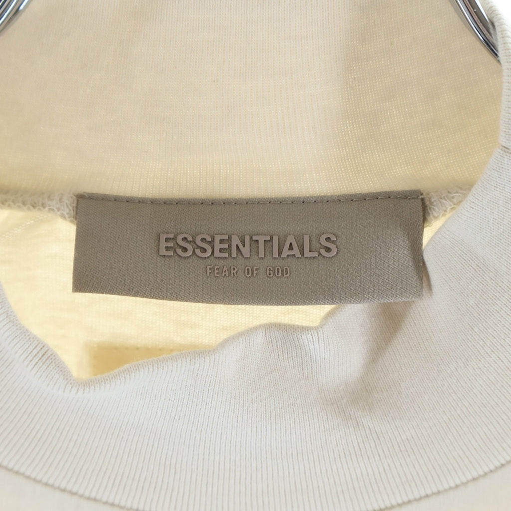 FEAR OF GOD ESSENTIALS(フィアオブゴッド エッセンシャルズ) L/S T-SHIRT フロントラバーロゴ 長袖Tシャツ ロンT ベージュ