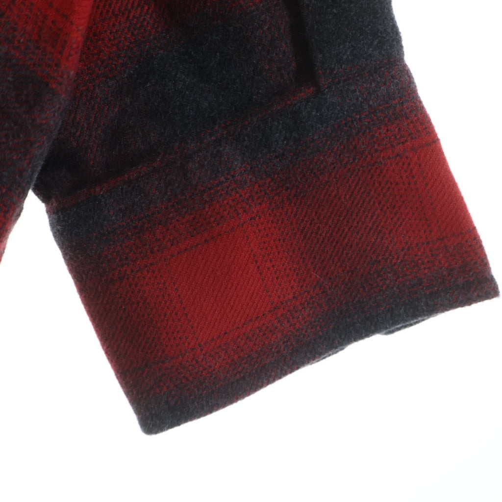BALENCIAGA(バレンシアガ) Check Shirt バックロゴプリント 長袖チェックシャツ レッド 492513 TXB06