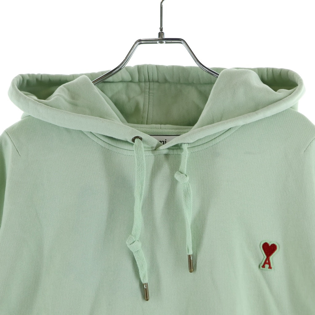 AMI Alexandre Mattiussi(アミアレクサンドルマテュッシ) Hoodie ロゴ刺繍 プルオーバースウェットパーカー フーディー グリーン H19J008.730