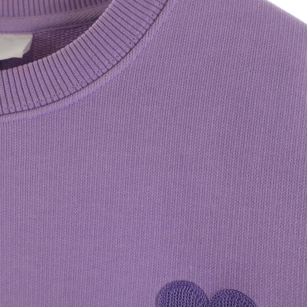 AMI Alexandre Mattiussi(アミアレクサンドルマテュッシ) Sweatshirt ロゴ刺繍 クルーネックスウェットトレーナー パープル E21HJ028.747