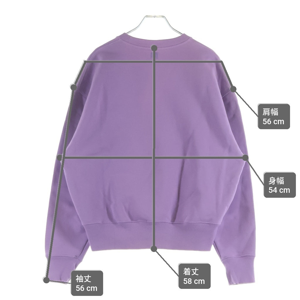 AMI Alexandre Mattiussi(アミアレクサンドルマテュッシ) Sweatshirt ロゴ刺繍 クルーネックスウェットトレーナー パープル E21HJ028.747