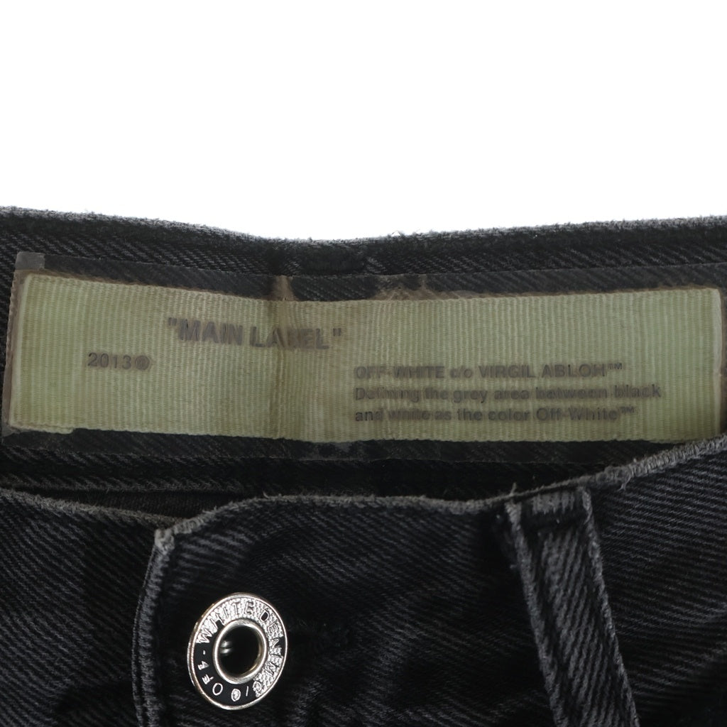OFF-WHITE(オフホワイト) 18SS Denim Pants ジップフライ ストレートデニムパンツ グレー OMYA003S18812017