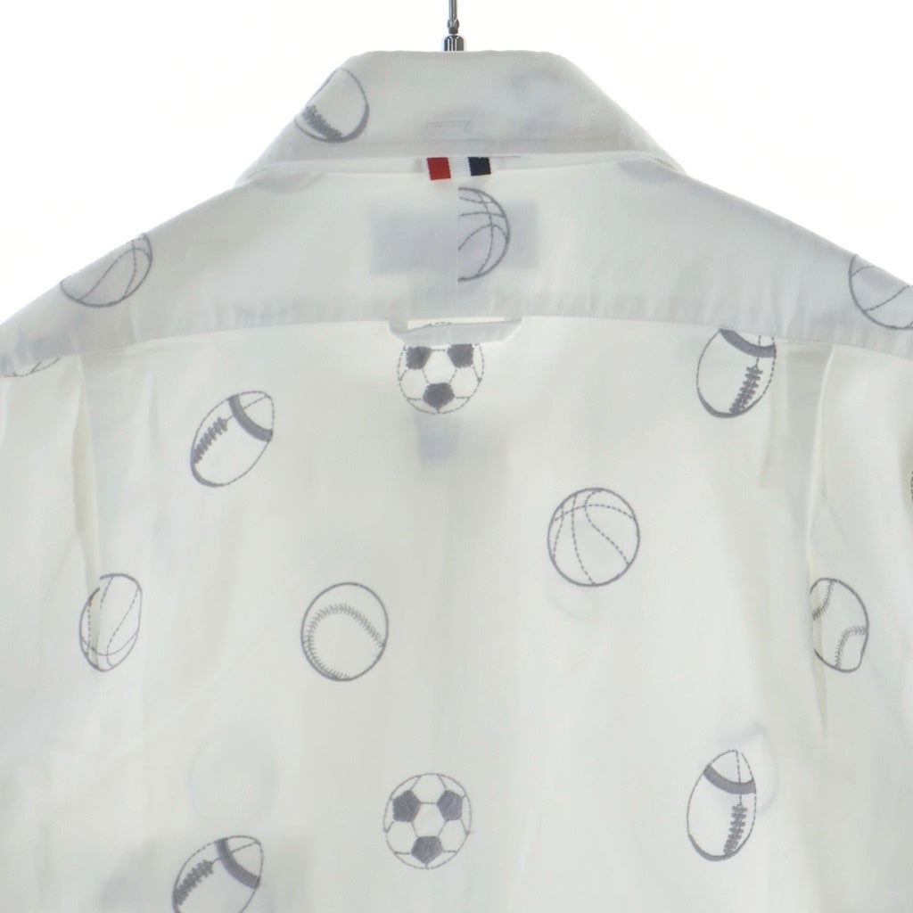 THOM BROWNE(トムブラウン) Shirt ロゴ刺繍 長袖シャツ ホワイト MWL272A-05035100