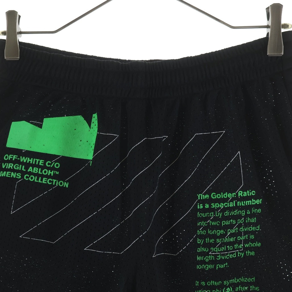 OFF-WHITE(オフホワイト) 20SS Arch Shape Mesh Shorts メッシュショーツ ハーフパンツ ブラック OMCI005R20101006