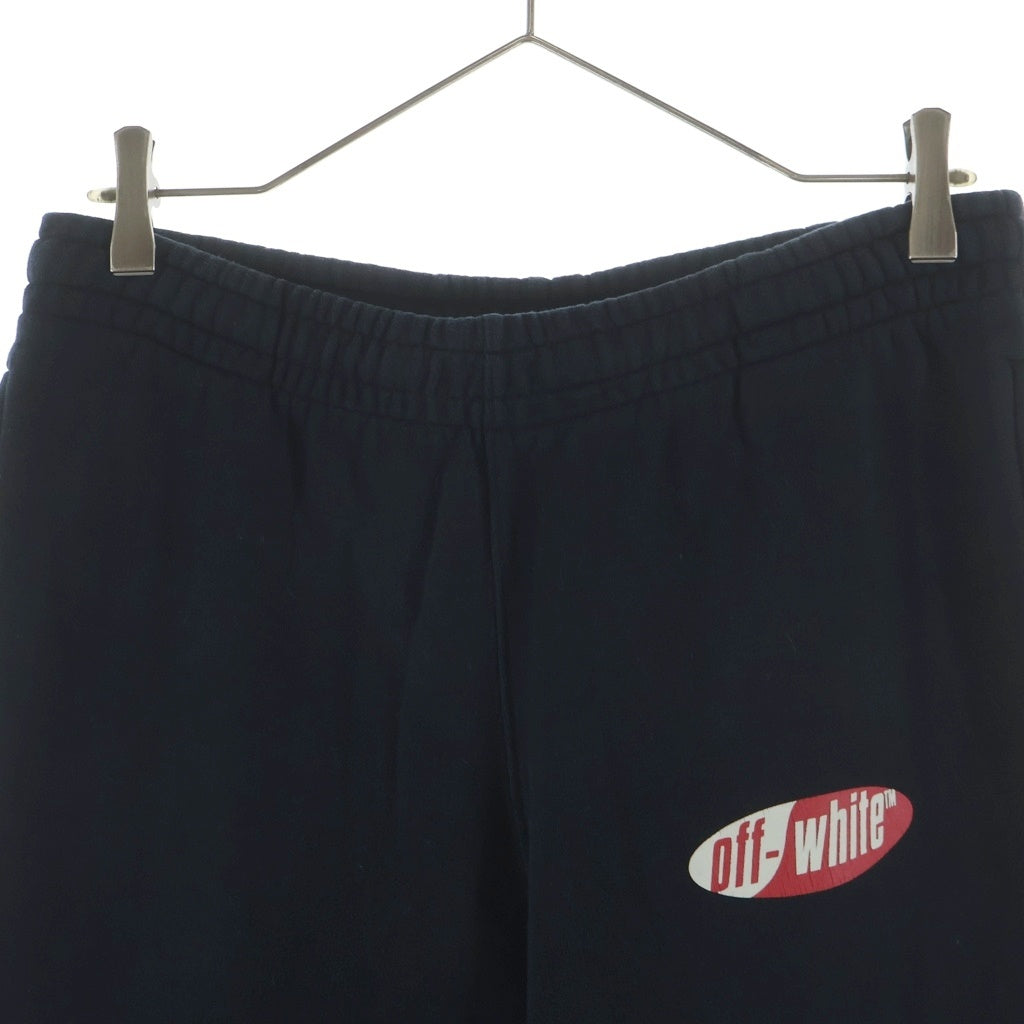 OFF-WHITE(オフホワイト) 19SS Split Logo Slim Sweatpants ロゴプリント スウェットパンツ ブラック OMCH014S19003006
