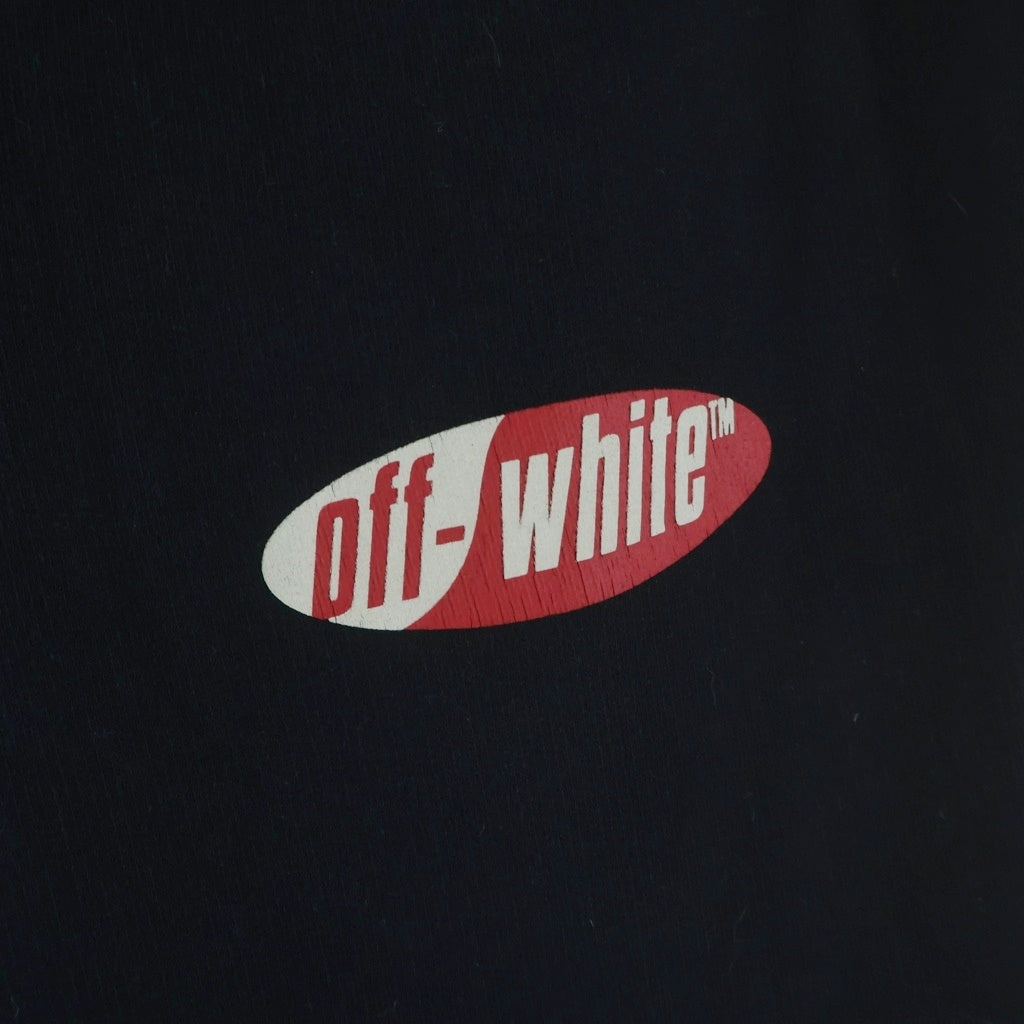 OFF-WHITE(オフホワイト) 19SS Split Logo Slim Sweatpants ロゴプリント スウェットパンツ ブラック OMCH014S19003006
