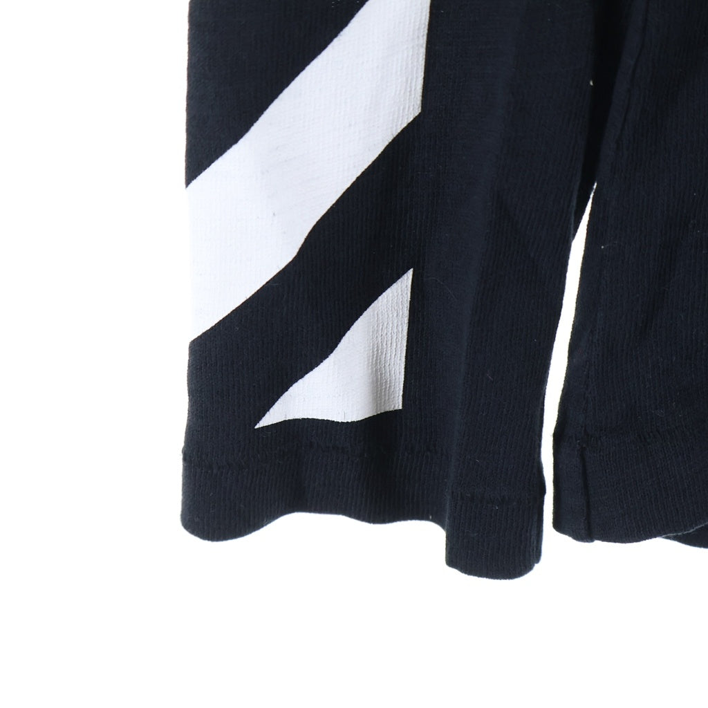 OFF-WHITE(オフホワイト) 15AW L/S T-Shirt ロゴプリント 長袖Tシャツ ロンT ブラック