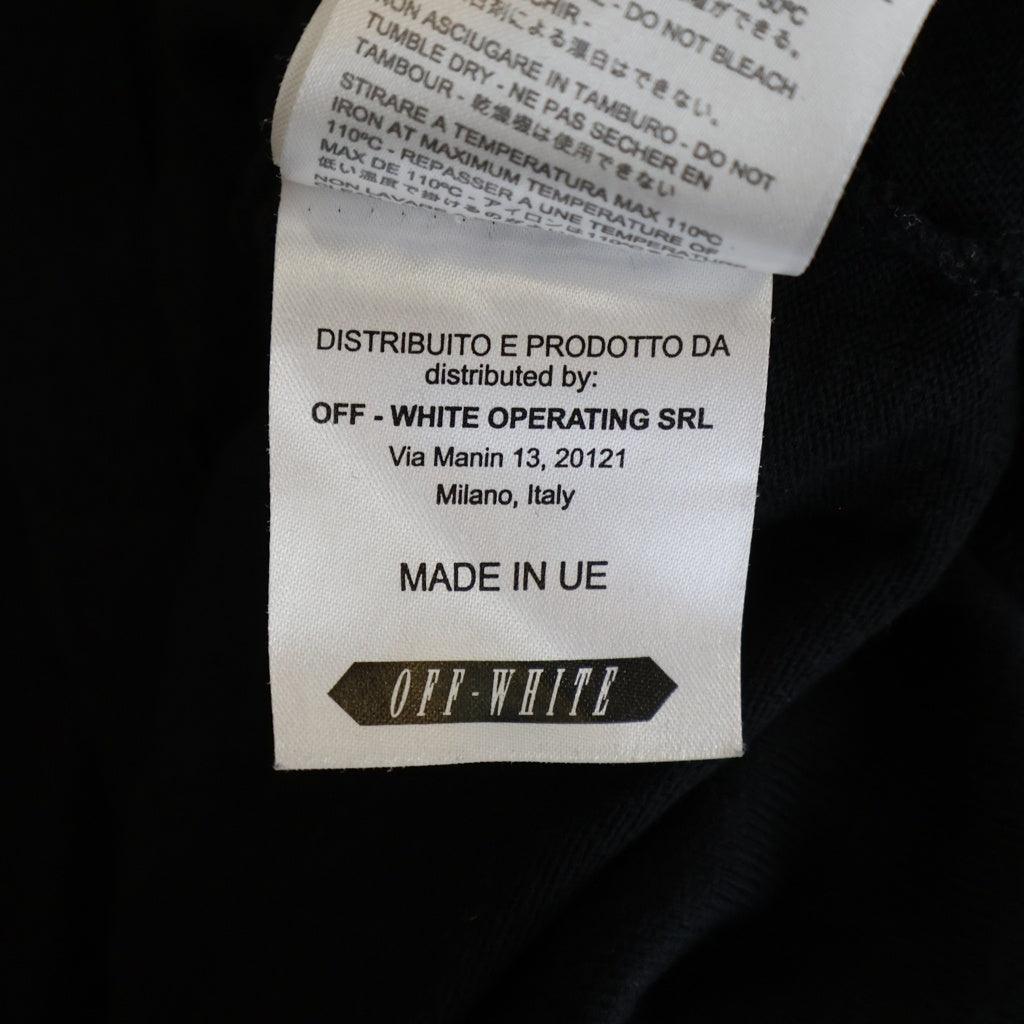 OFF-WHITE(オフホワイト) 15AW L/S T-Shirt ロゴプリント 長袖Tシャツ ロンT ブラック