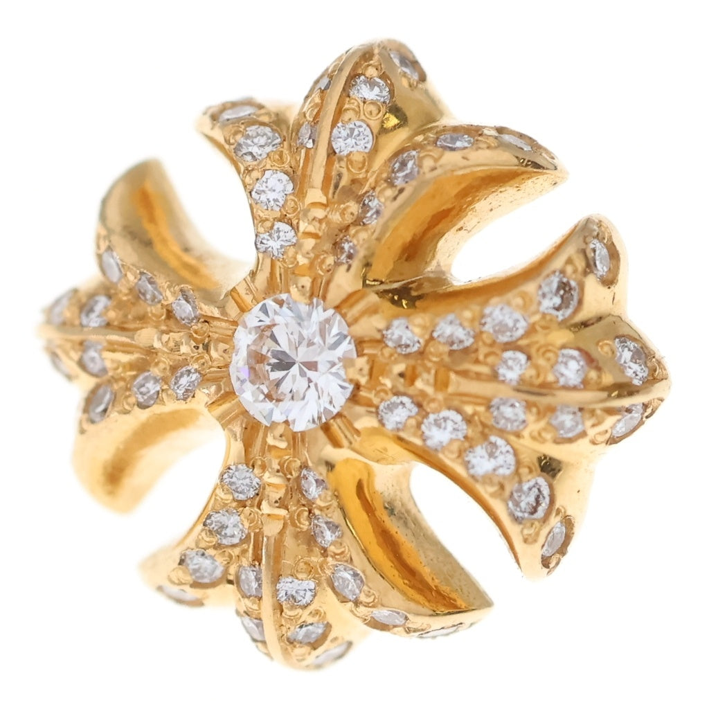 CHROME HEARTS(クロムハーツ) 22K CH PLS P/DIA CHプラススタッド PAVEダイヤ ピアス ゴールド