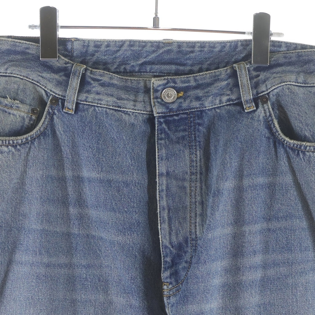 BALENCIAGA(バレンシアガ) ×adidas 23SS Wide Large Baggy Pants 724778 THW25 ×アディダス サイドラインバギーデニムパンツ インディゴ