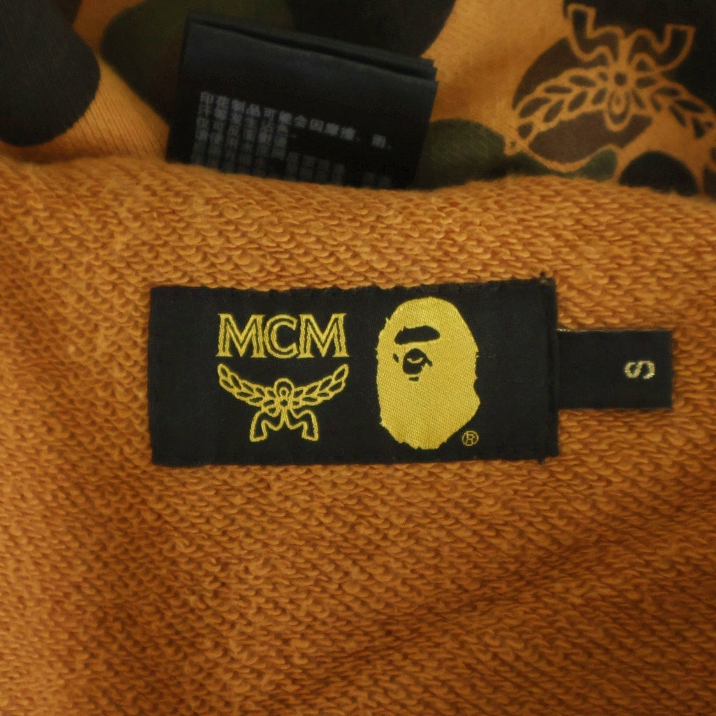A BATHING APE(アベイシングエイプ) ×MCM カモフラ柄 スウェットパンツ 001PTF732902X ブラウン