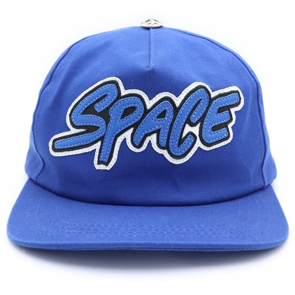 CHROME HEARTS(クロムハーツ) SPACEレザーパッチ トラッカーキャップ 帽子 ブルー