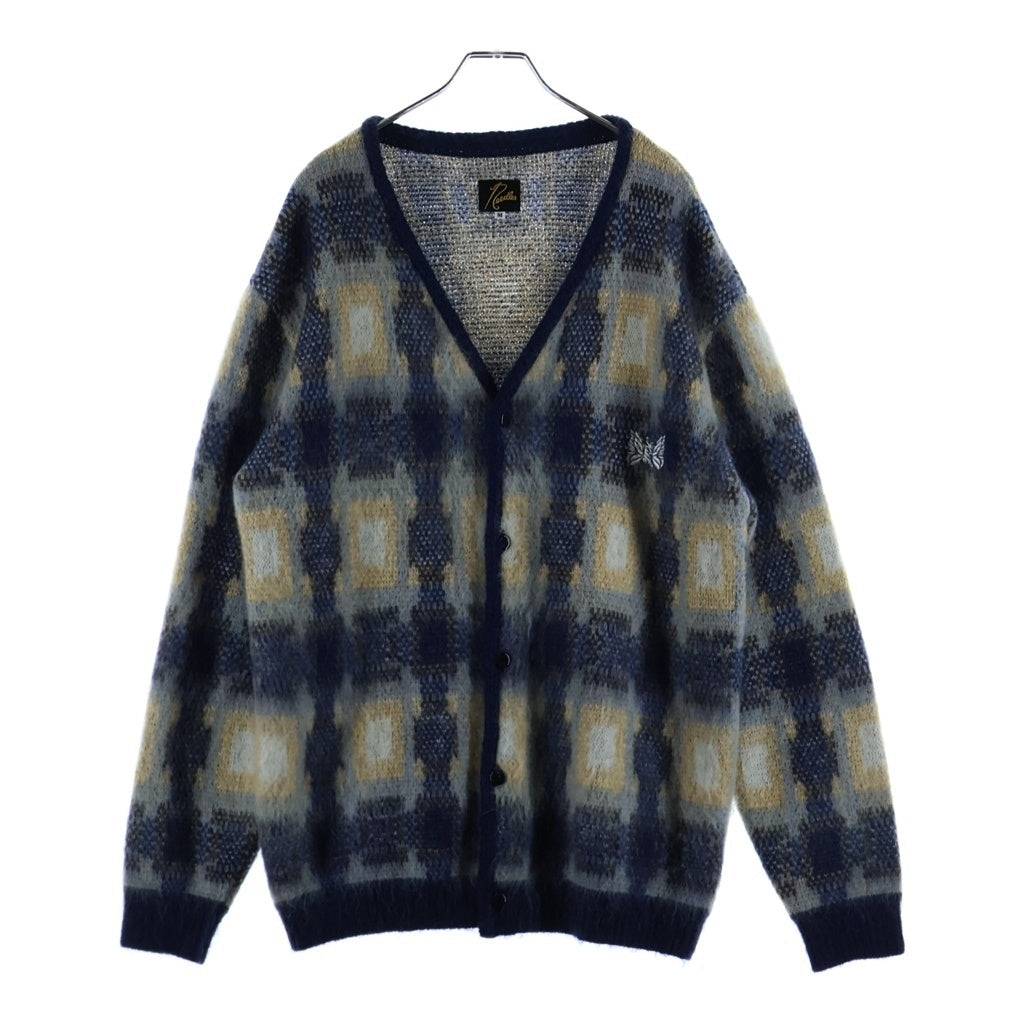 Needles(ニードルス) 22AW ×KITH Mohair Sheridan Cardigan キス モヘア シェリダンニットカーディガン ブルー LQ356