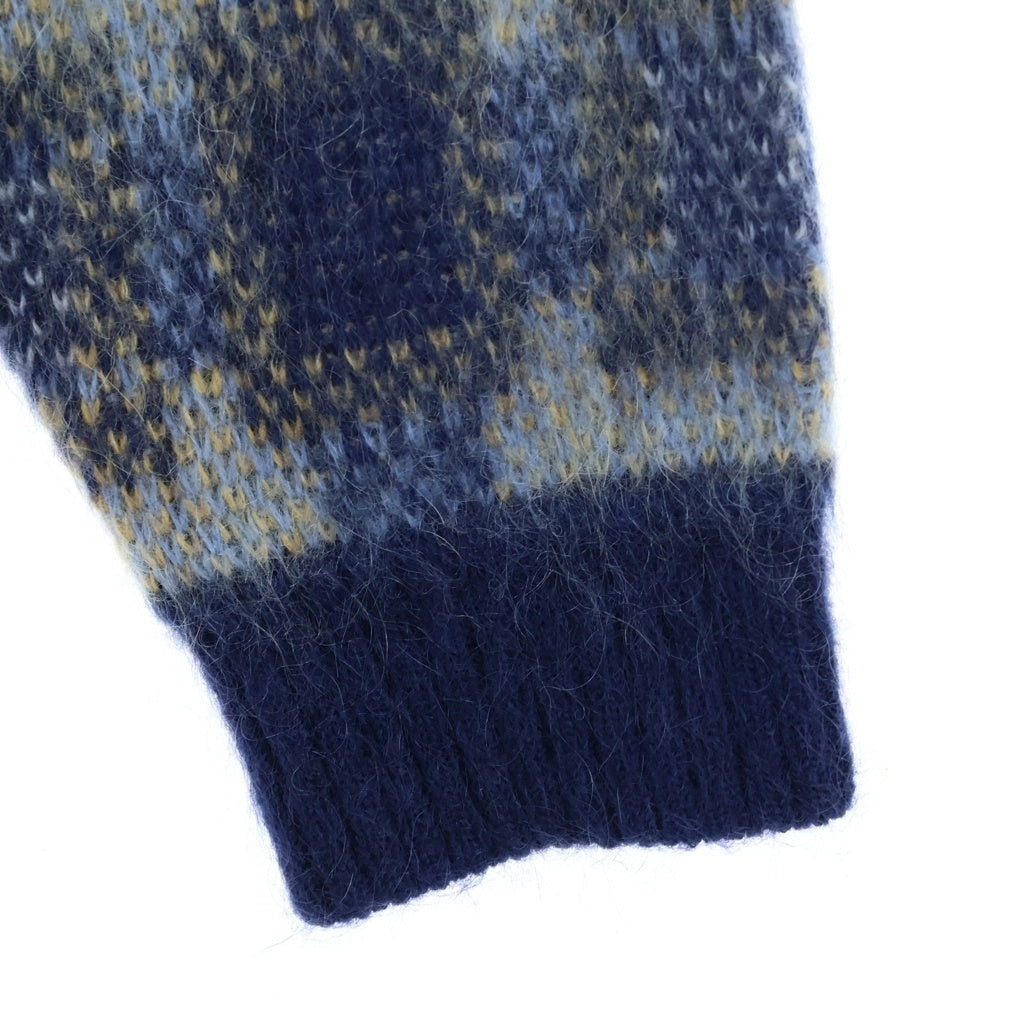 Needles(ニードルス) 22AW ×KITH Mohair Sheridan Cardigan キス モヘア シェリダンニットカーディガン ブルー LQ356