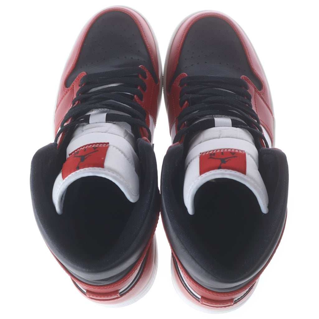 NIKE(ナイキ) AIR JORDAN 1 MID CHICAGO BLACK TOE エアジョーダン1 シカゴ ブラックトゥ つま黒 ミッドカットスニーカー ブラック/ホワイト/レッド US10/28cm 554724-069