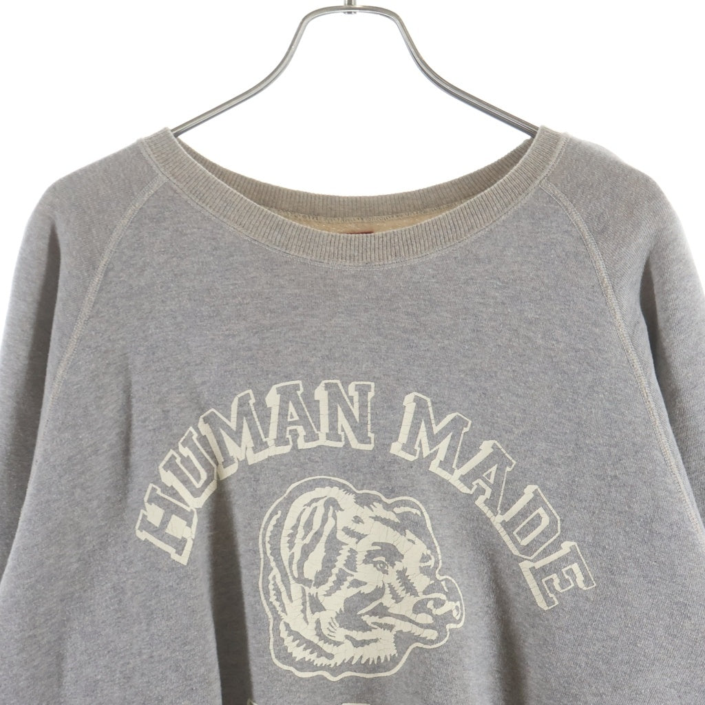 HUMAN MADE(ヒューマンメイド) 12AW 初期 ロゴプリント クルーネック スウェットトレーナー グレー