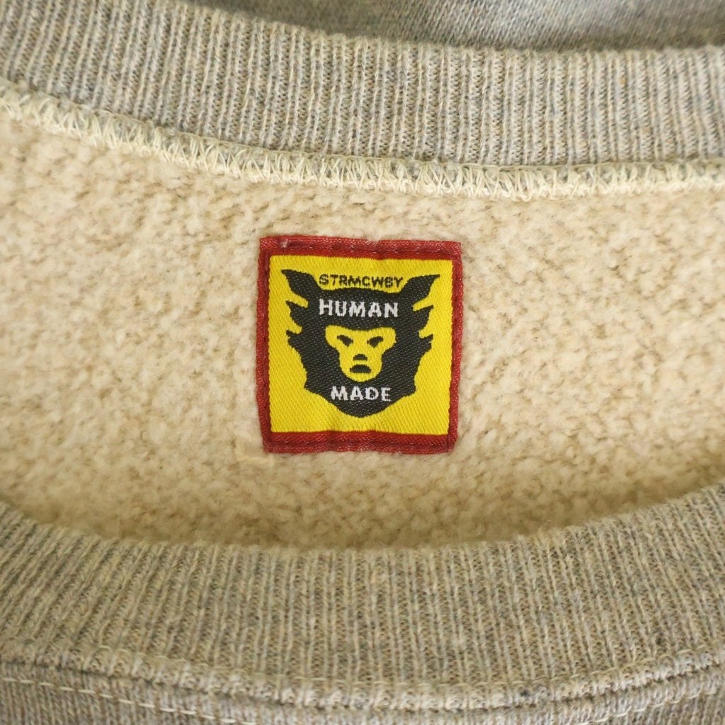 HUMAN MADE(ヒューマンメイド) 12AW 初期 ロゴプリント クルーネック スウェットトレーナー グレー