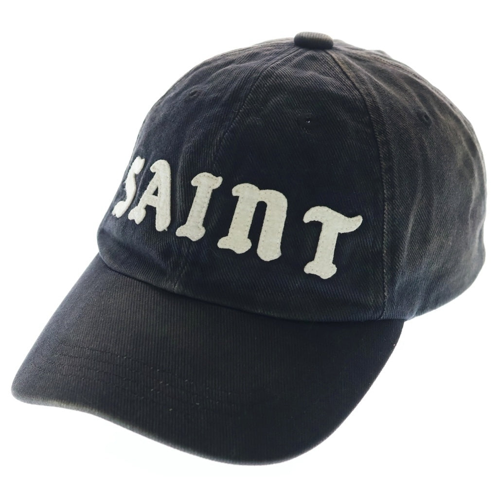 SAINT MICHAEL(セントマイケル) 25SS 6Panel Cap SM-HR8-0000-079 ロゴ刺繍 6パネル キャップ 帽子 ブラック