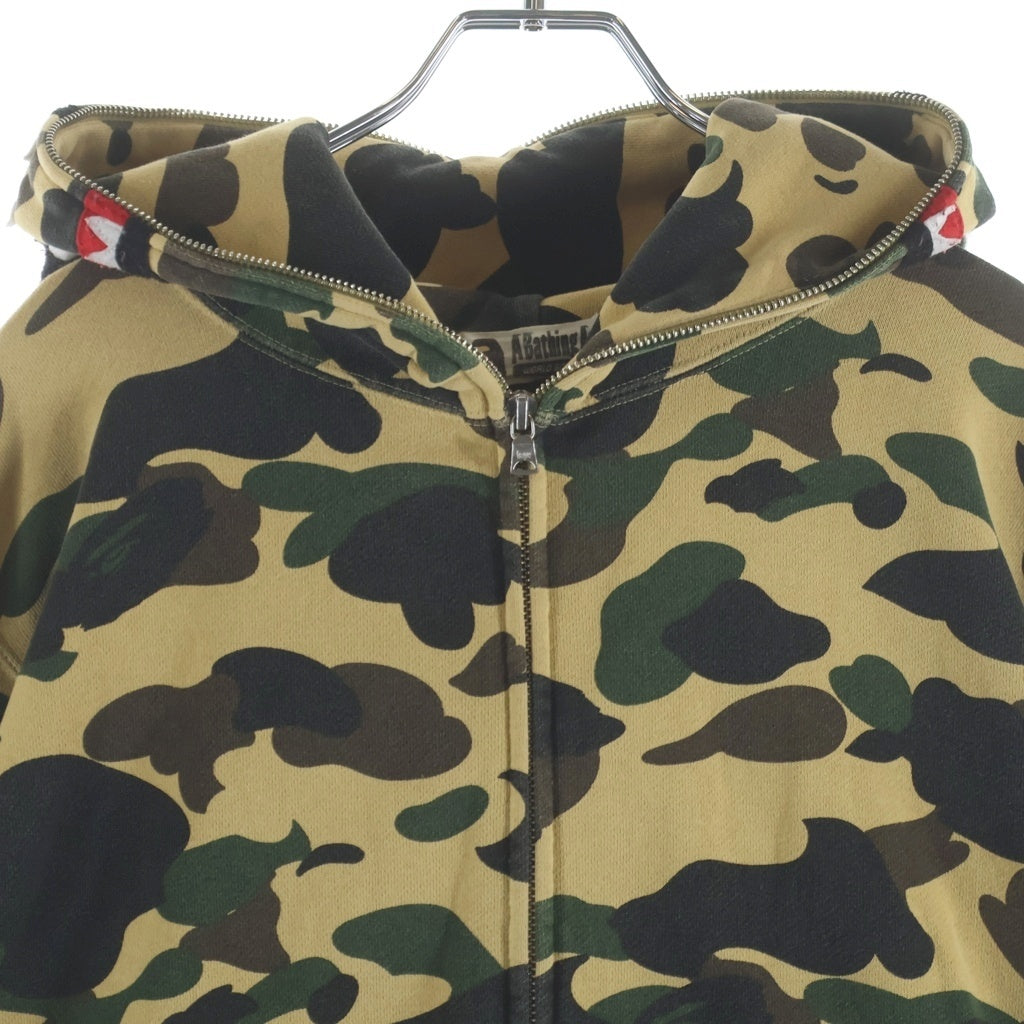 A BATHING APE(アベイシングエイプ) 1st Camo Shark Full Zip Hoodie 001ZP0801013X カモ柄 シャークパーカー フルジップフーディ パーカー カモ