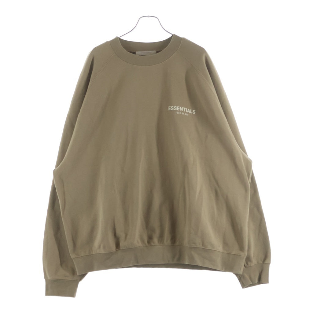 FEAR OF GOD ESSENTIALS(フィアオブゴッド エッセンシャルズ) SWEATSHIRT フェルトロゴ クルーネックスウェットトレーナー ブラウン