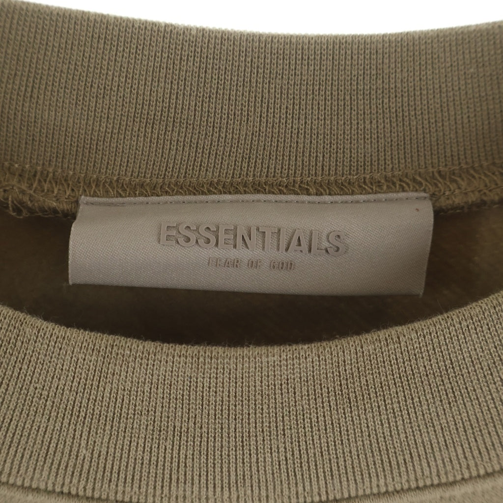 FEAR OF GOD ESSENTIALS(フィアオブゴッド エッセンシャルズ) SWEATSHIRT フェルトロゴ クルーネックスウェットトレーナー ブラウン