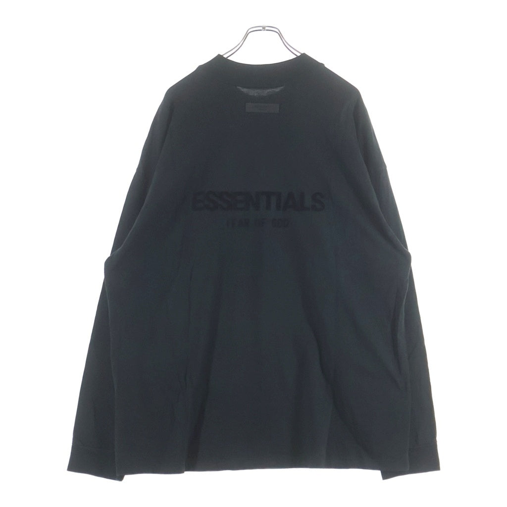 FEAR OF GOD ESSENTIALS(フィアオブゴッド エッセンシャルズ) L/S T-SHIRT フェルトロゴ 長袖Tシャツ ロンT ブラック