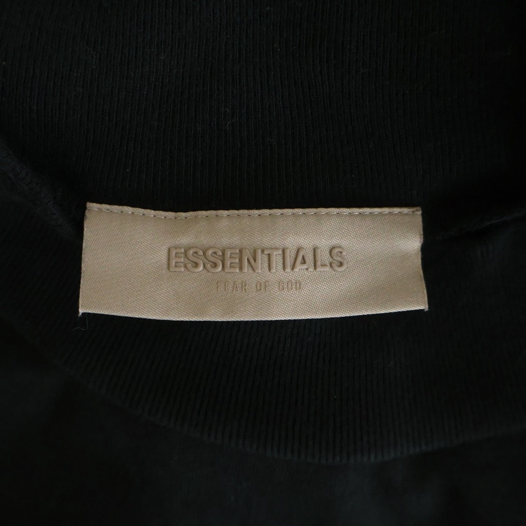 FEAR OF GOD ESSENTIALS(フィアオブゴッド エッセンシャルズ) L/S T-SHIRT フェルトロゴ 長袖Tシャツ ロンT ブラック