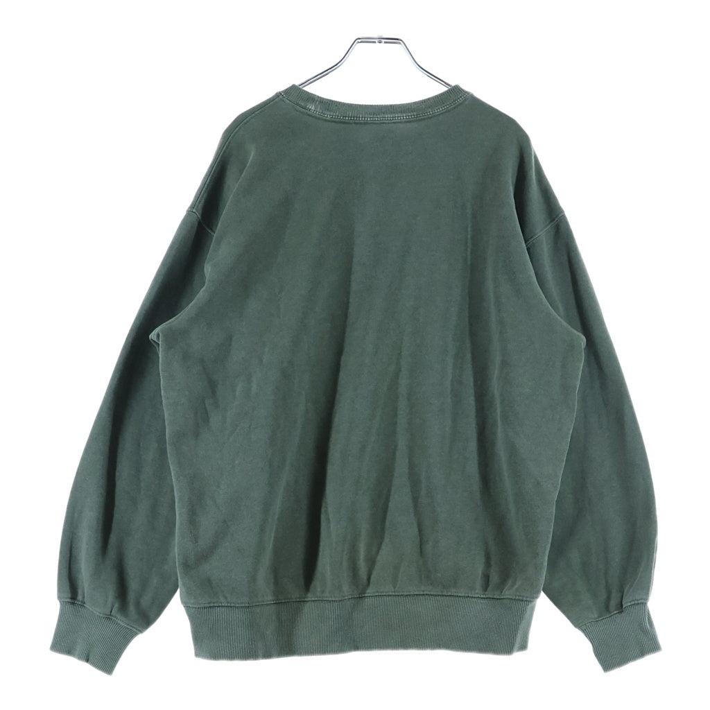 SUPREME(シュプリーム) 21SS ×THE NORTH FACE Pigment Printed Crewneck ノースフェイス ロゴ刺繍 クルーネックスウェットトレーナー カーキ NT12102I
