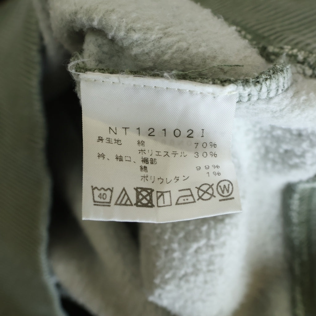 SUPREME(シュプリーム) 21SS ×THE NORTH FACE Pigment Printed Crewneck ノースフェイス ロゴ刺繍 クルーネックスウェットトレーナー カーキ NT12102I